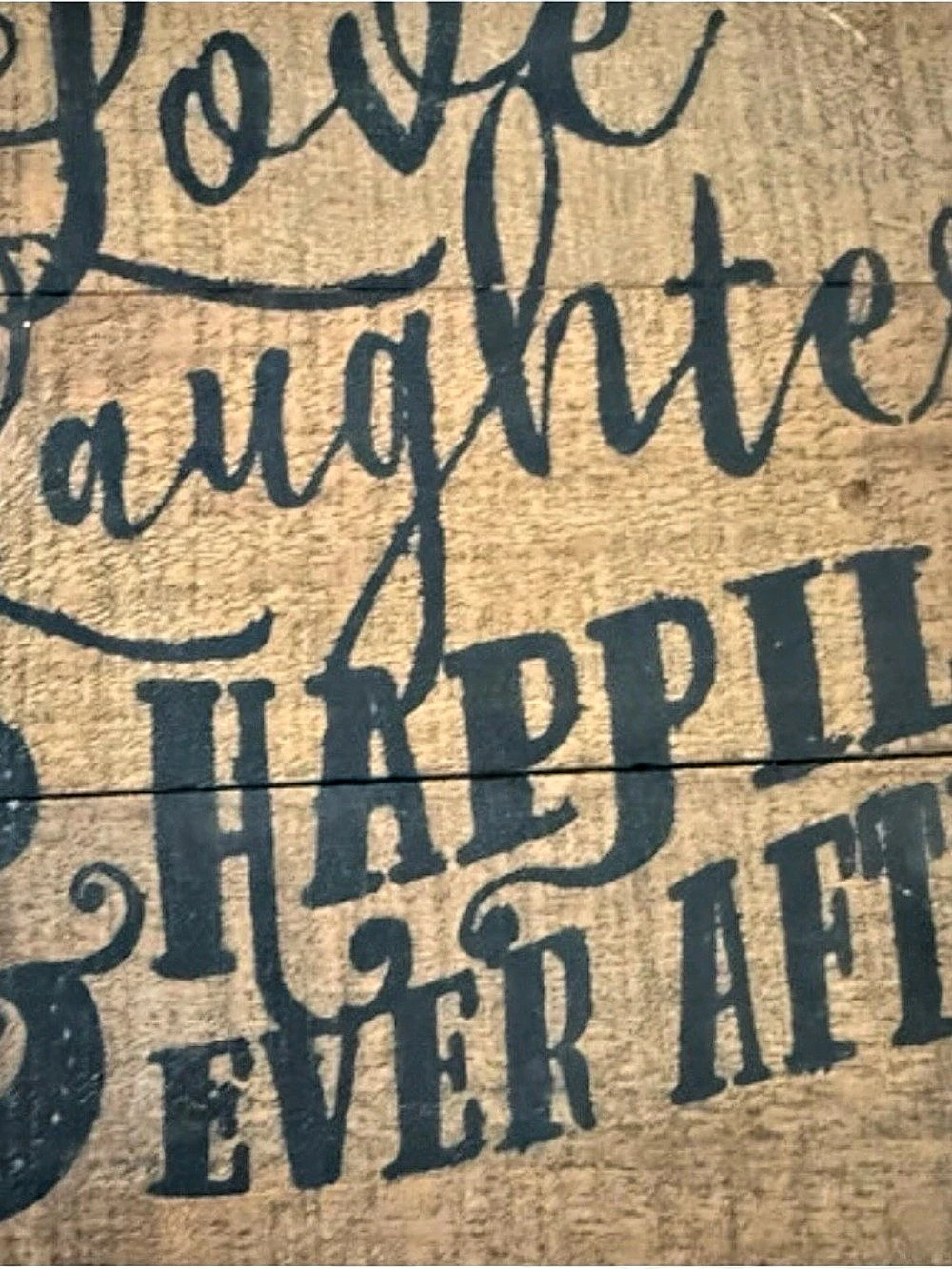 Wooden sign in Brown & Black Like New